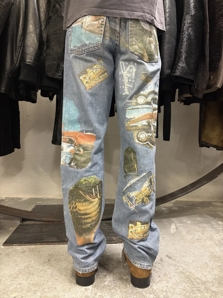 AW2004 Dolce & Gabbana Pins Extra Rare Denim Jeans (S) JRBdPfs 2