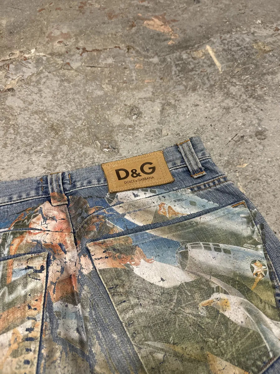AW2004 Dolce & Gabbana Pins Extra Rare Denim Jeans (S) JRBdPfs 5