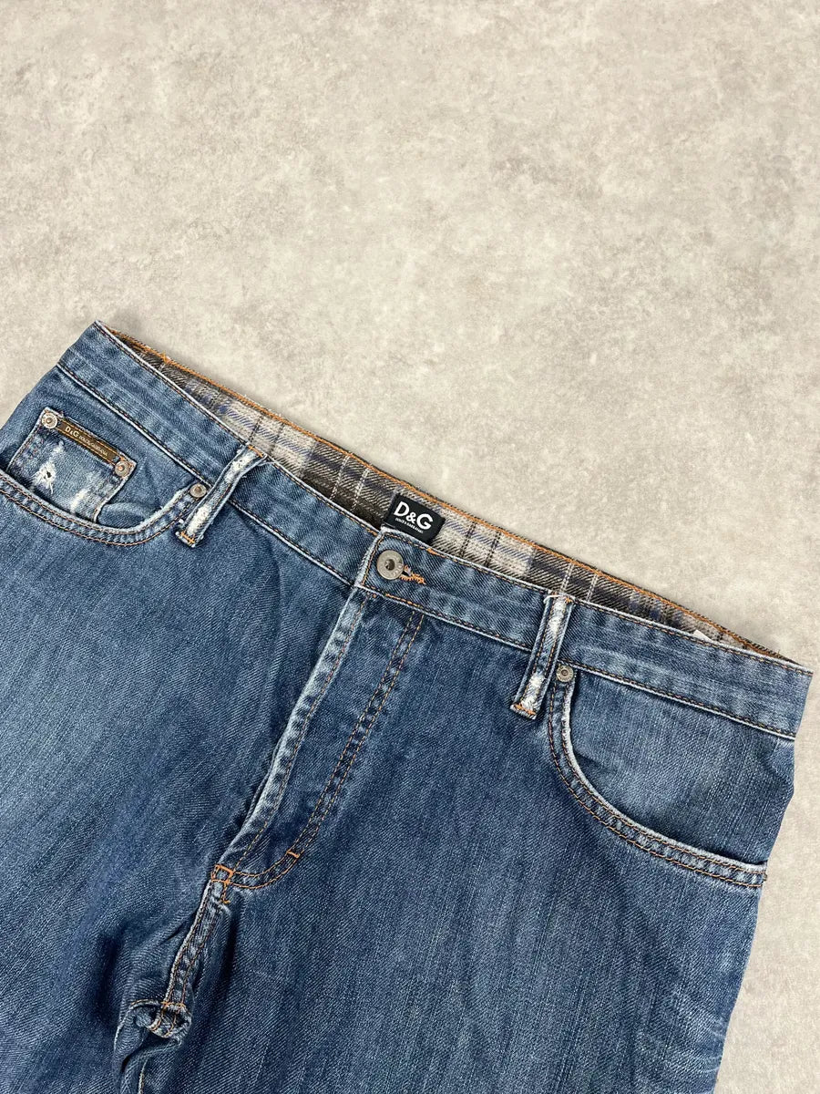AW2004 Dolce & Gabbana Poem Blue Denim Jeans iMSPvGK 5