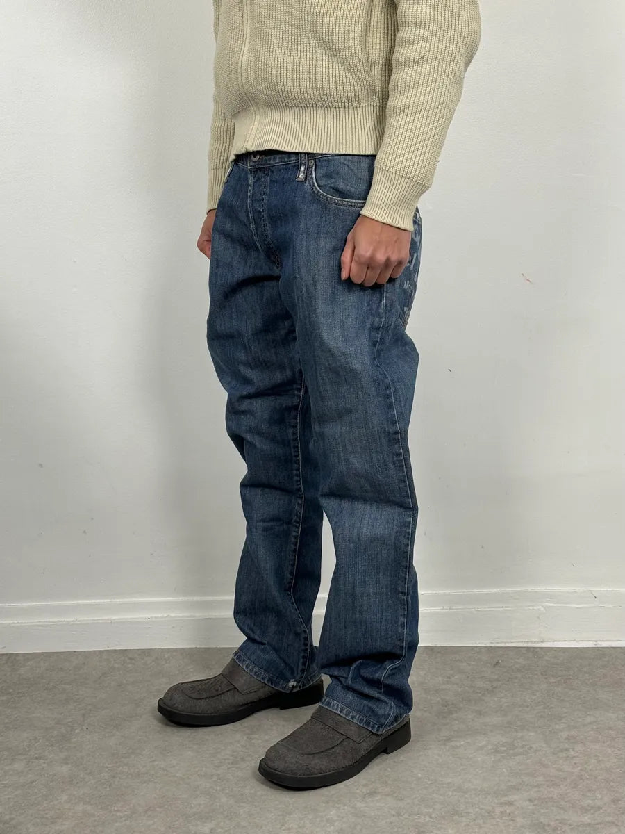 AW2004 Dolce & Gabbana Poem Blue Denim Jeans iMSPvGK 2