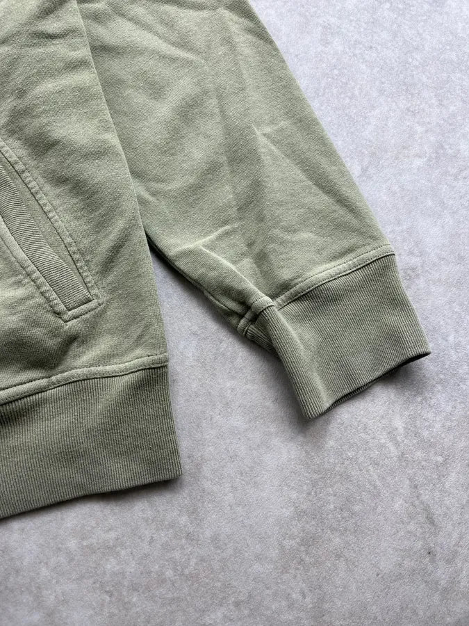 AW2004 Dolce & Gabbana Poem Green Khaki Zip-Up Hoodie BsWVSMR 5
