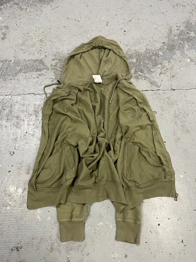 AW2004 Dolce & Gabbana Poem Rider Khaki Zip-Up Hoodie cvZPRMQ 7