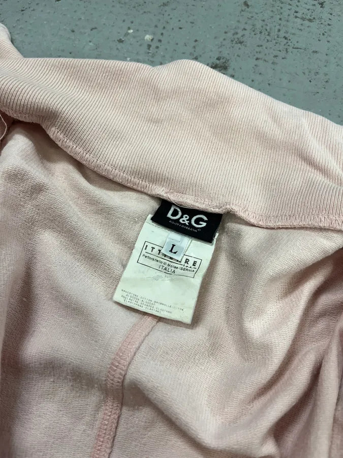 AW2004 Dolce & Gabbana Propaganda Logo Pink Zip-Up Sweater eOPAXpv 10