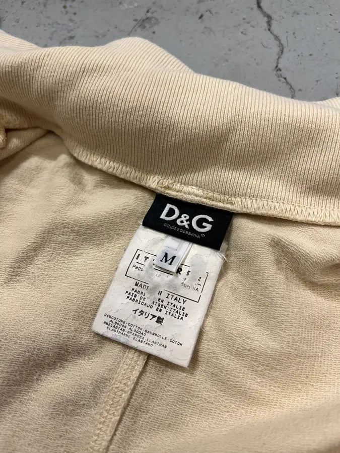 AW2004 Dolce & Gabbana Rider Poem Beige Zip-Up Sweater GbCIOeg 7