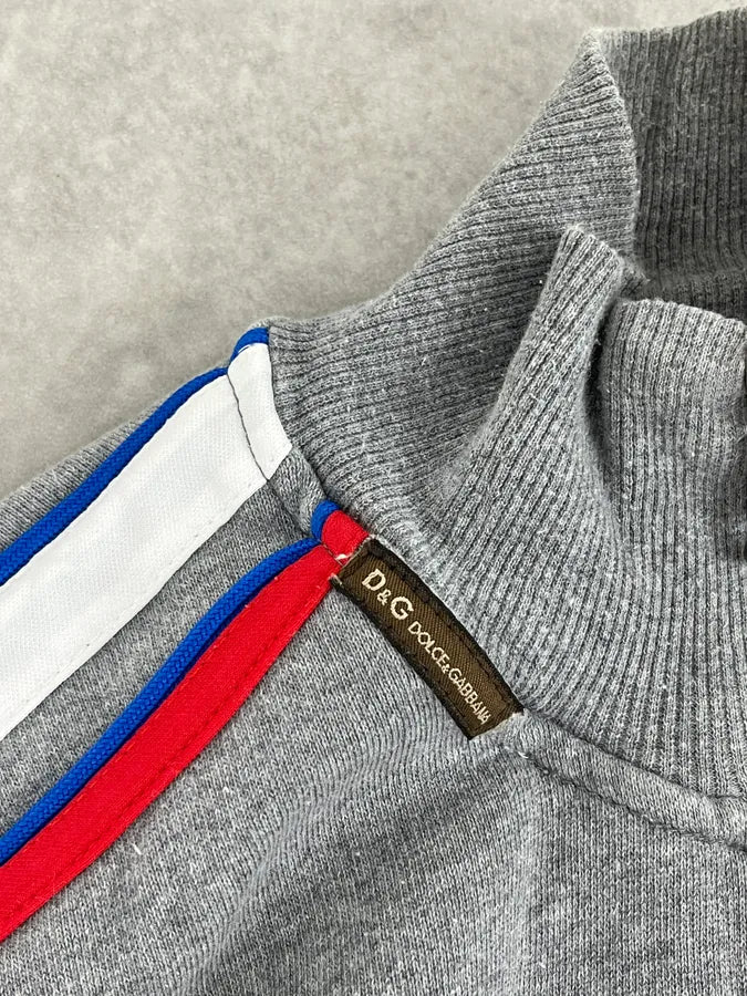 AW2004 Dolce & Gabbana UK Flag Team Grey Zip-up Sweater iFkWsfF 7