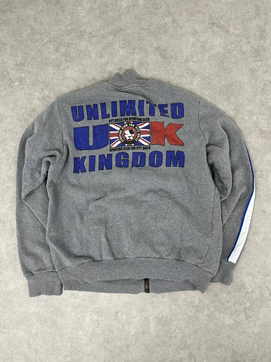 AW2004 Dolce & Gabbana UK Flag Team Grey Zip-up Sweater iFkWsfF 5