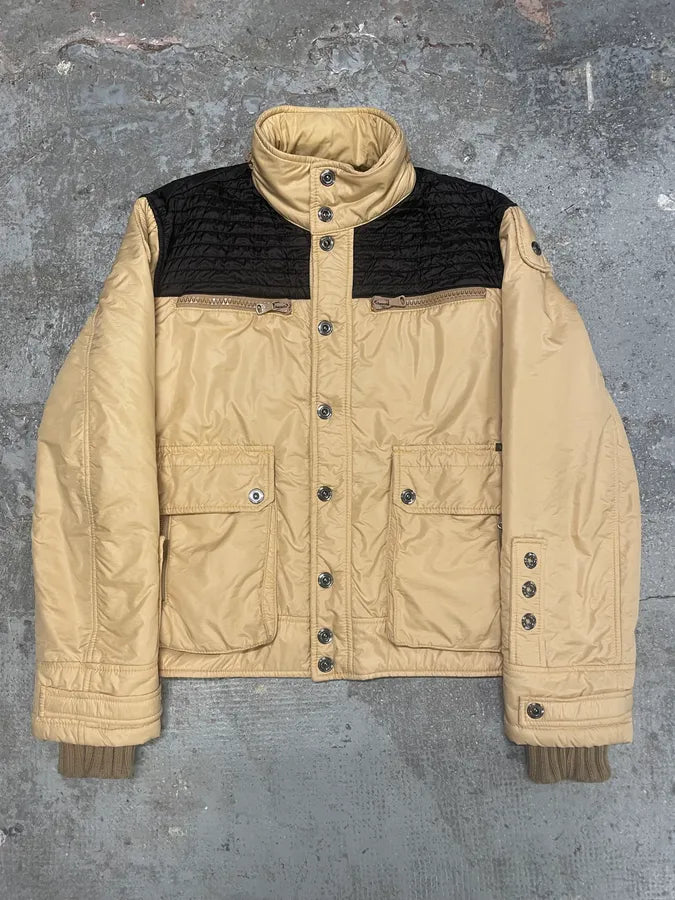 AW2004 Dolce & Gabbana Utility Beige Army Puffer Jacket TmGaZpT 0