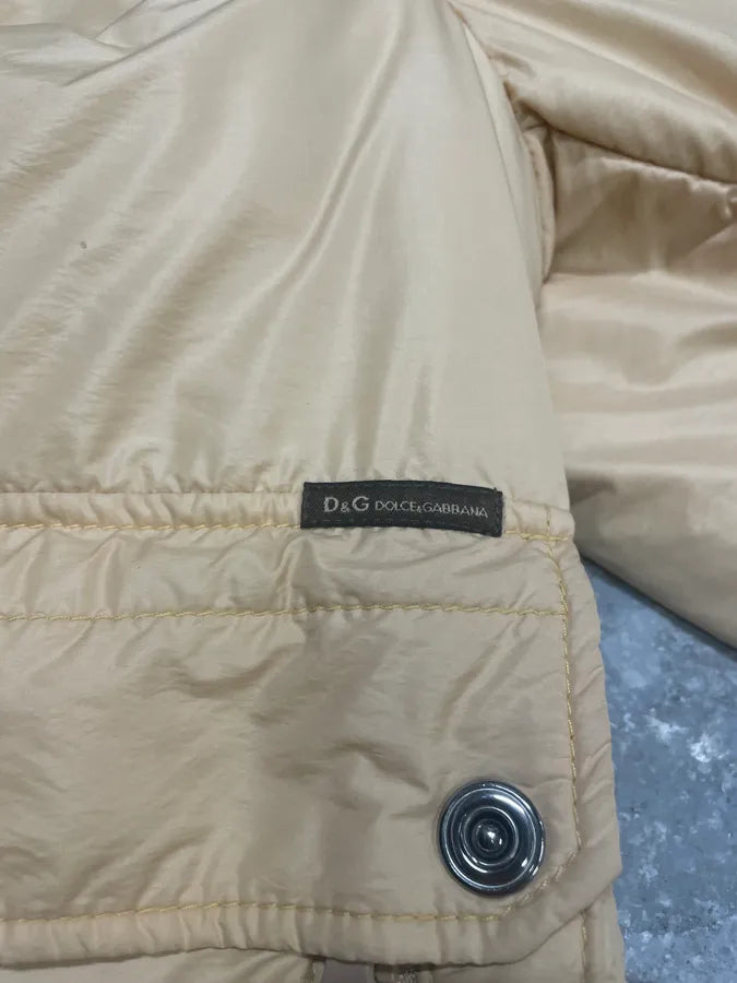 AW2004 Dolce & Gabbana Utility Beige Army Puffer Jacket TmGaZpT 10