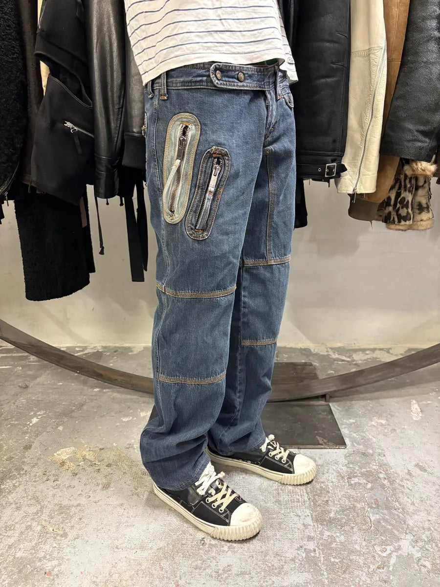 AW2004 Dolce & Gabbana Utility Blue Denim Jeans rJWmvMb 1