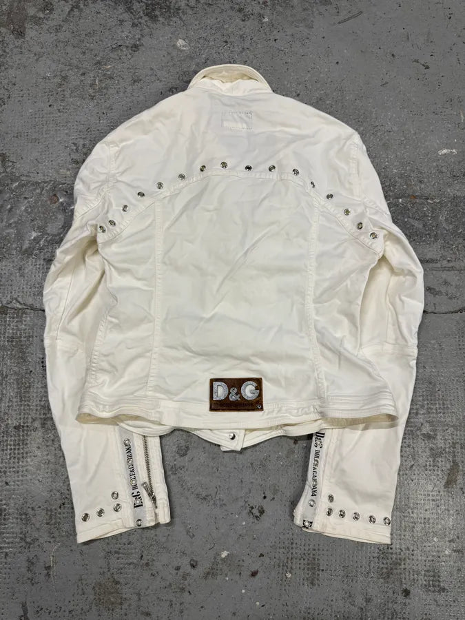 AW2004 Dolce & Gabbana White Cargo Army White Jacket gQRWunv 3