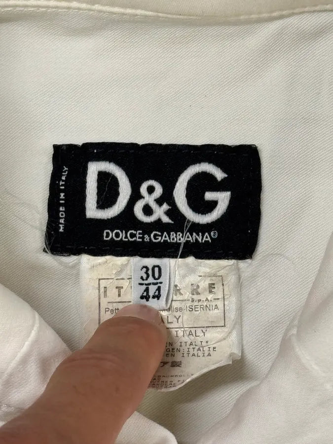 AW2004 Dolce & Gabbana White Cargo Army White Jacket gQRWunv 5