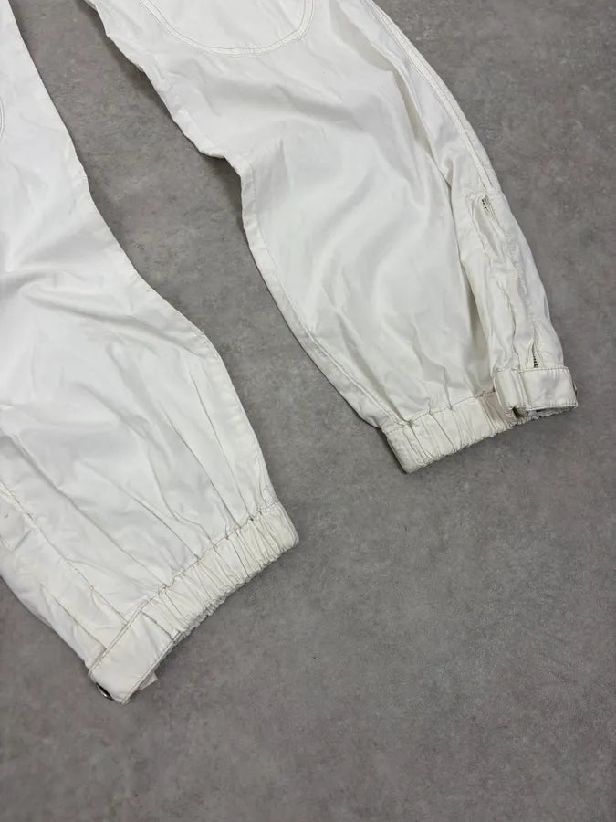 AW2004 Dolce & Gabbana White Nylon Cargo Pants EUPVQjO 10