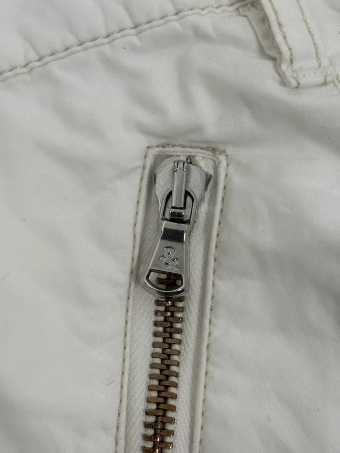 AW2004 Dolce & Gabbana White Nylon Cargo Pants EUPVQjO 9