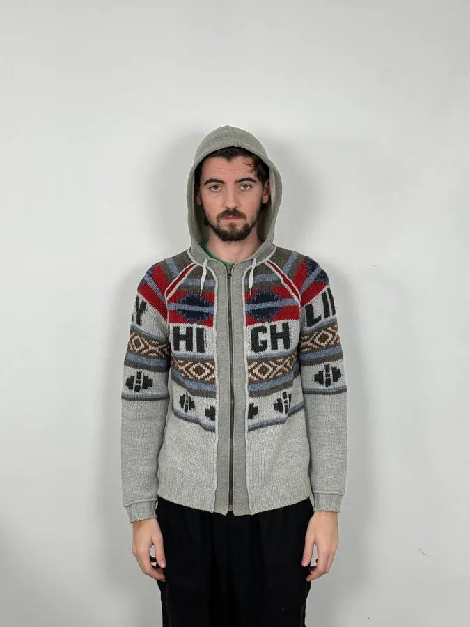 AW2004 Dolce & Gabbana Winter Grey Wool Zip-up Hoodie wHPFDEw 2