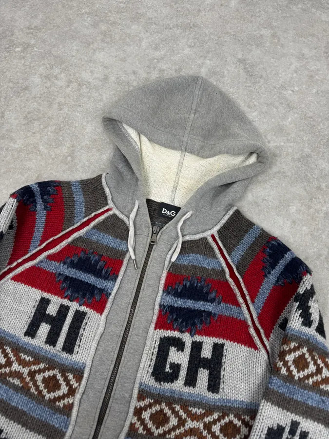 AW2004 Dolce & Gabbana Winter Grey Wool Zip-up Hoodie wHPFDEw 5