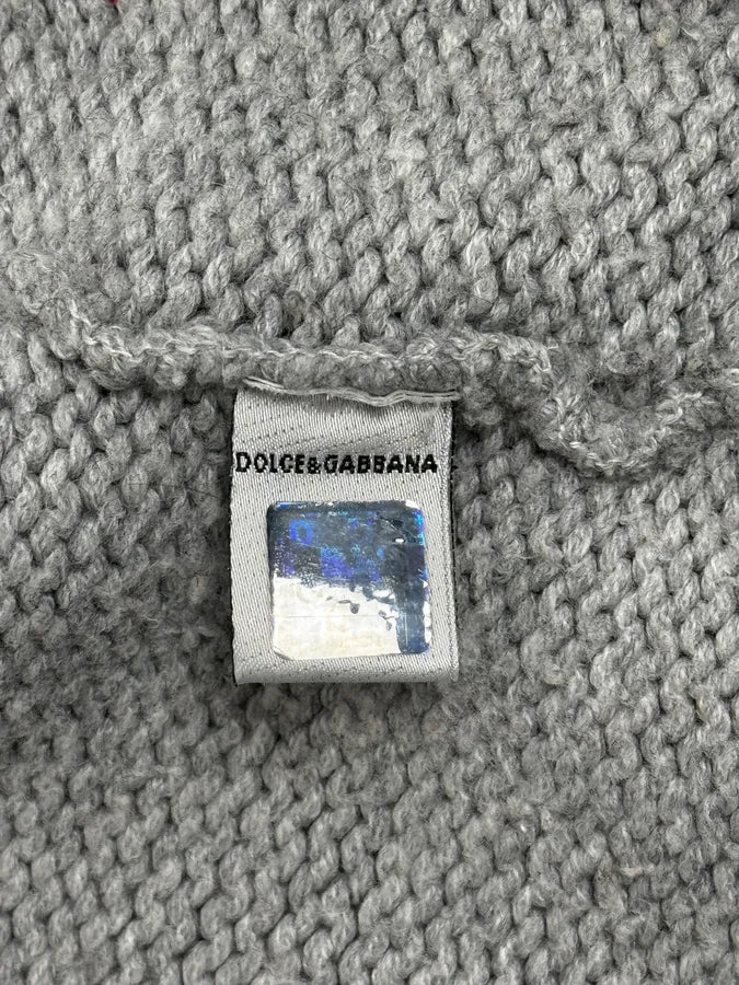 AW2004 Dolce & Gabbana Winter Grey Wool Zip-up Hoodie wHPFDEw 12