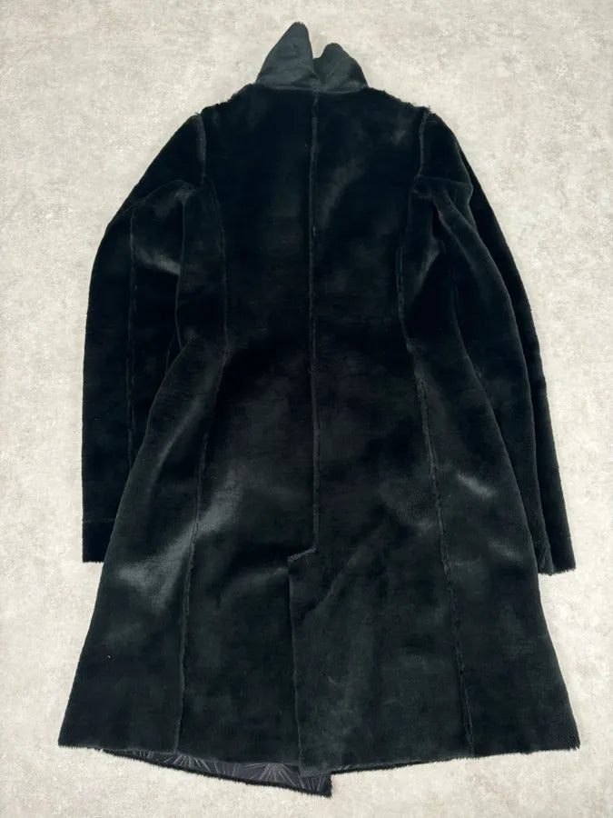 AW2004 Emporio Armani Black Stars Contemporary Reversible Long Coat PmAwaTe 7