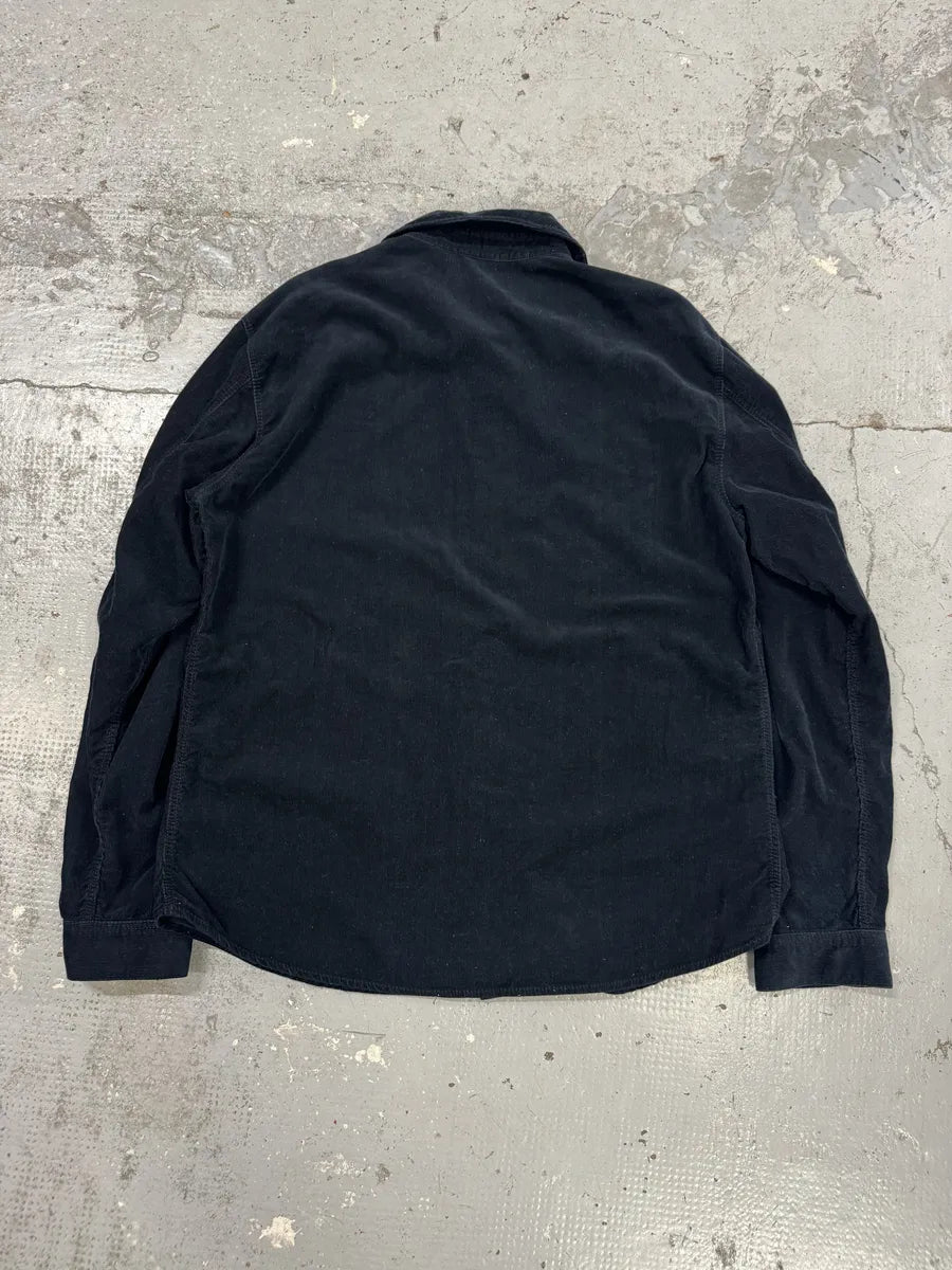 AW2004 Emporio Armani Navy Premium Velvet Shirt dGDgkLV 1