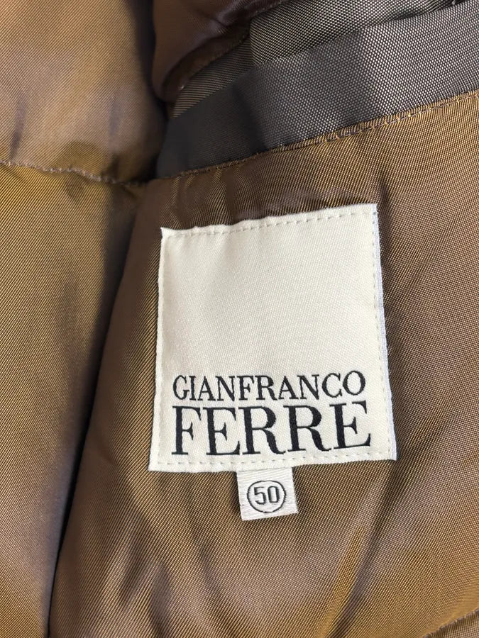 AW2004 Gianfranco Ferré Aviator Green Long fur Hooded Coat ssBtZBH 10