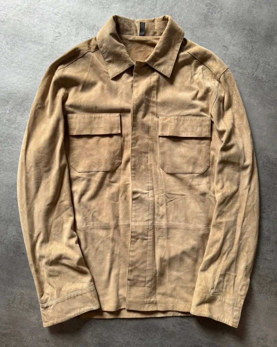 AW2004 Givenchy Camel Leather Shirt cLoloyL 0