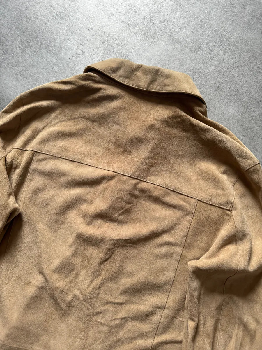 AW2004 Givenchy Camel Leather Shirt cLoloyL 3