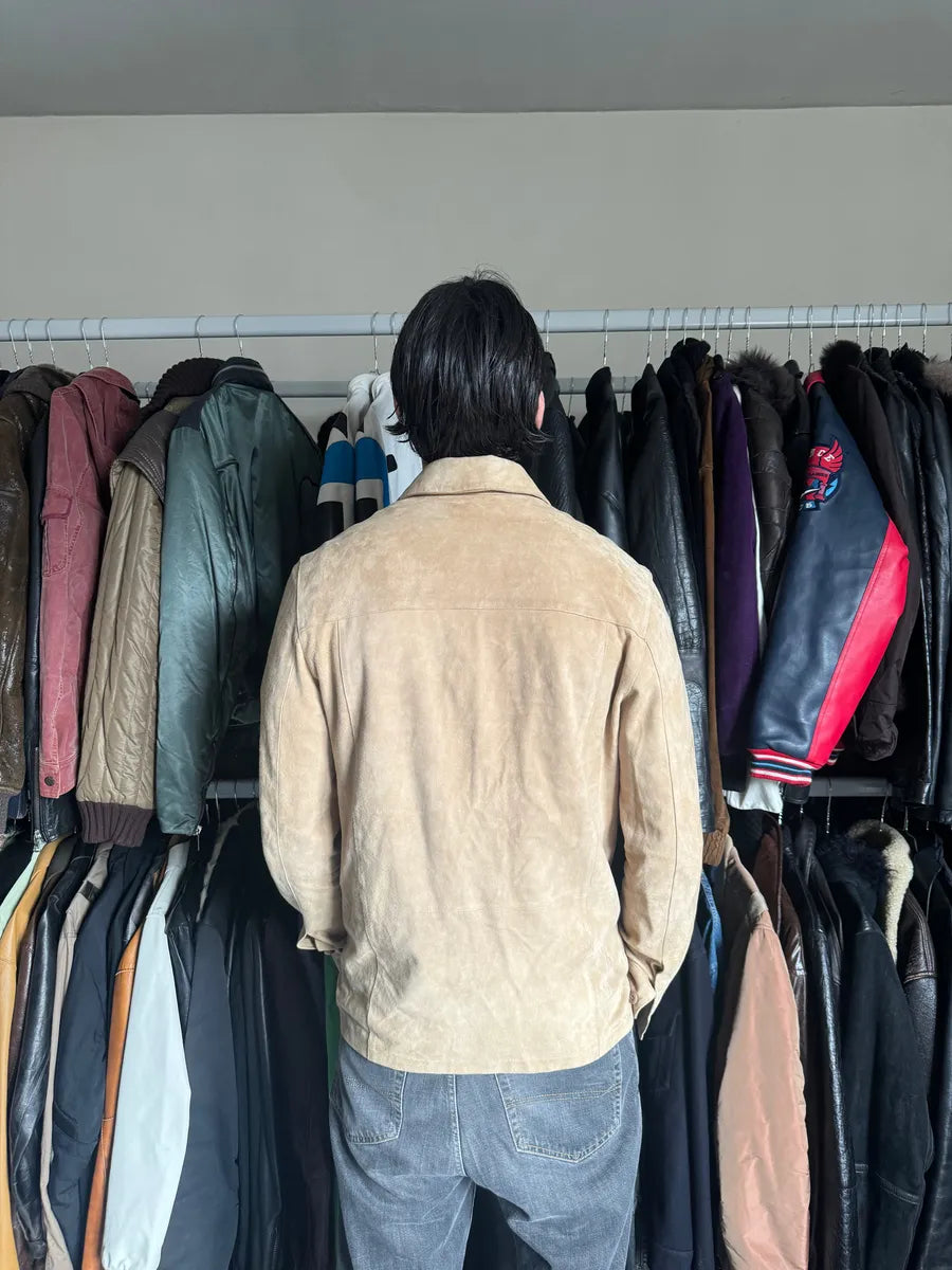 AW2004 Givenchy Camel Leather Shirt cLoloyL 5