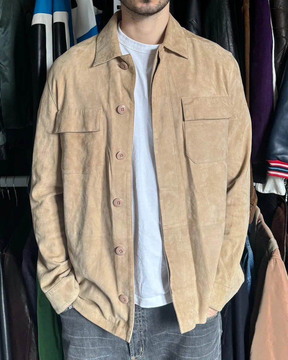 AW2004 Givenchy Camel Leather Shirt cLoloyL 6