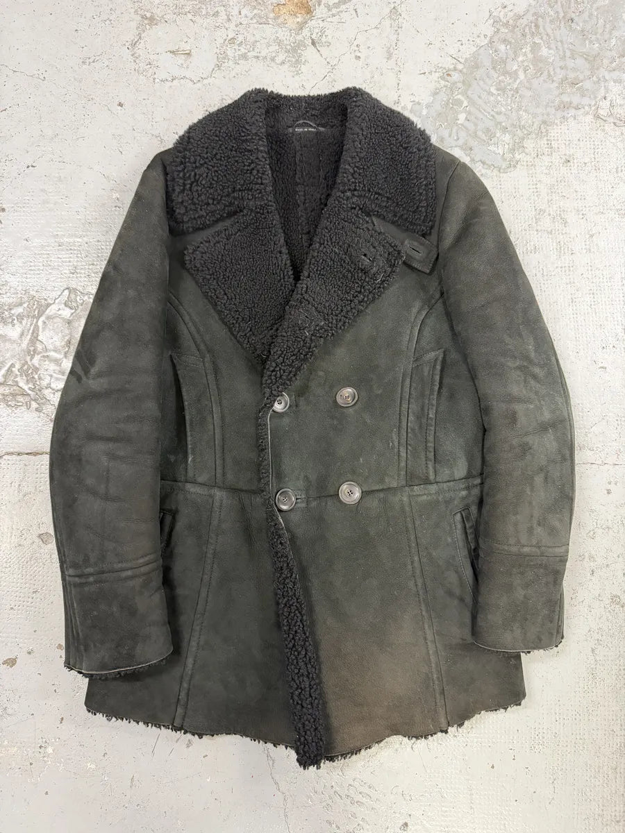 AW2004 Gucci Black Faded Shearling Leather Jacket by Tom Ford XEbbuQa 0
