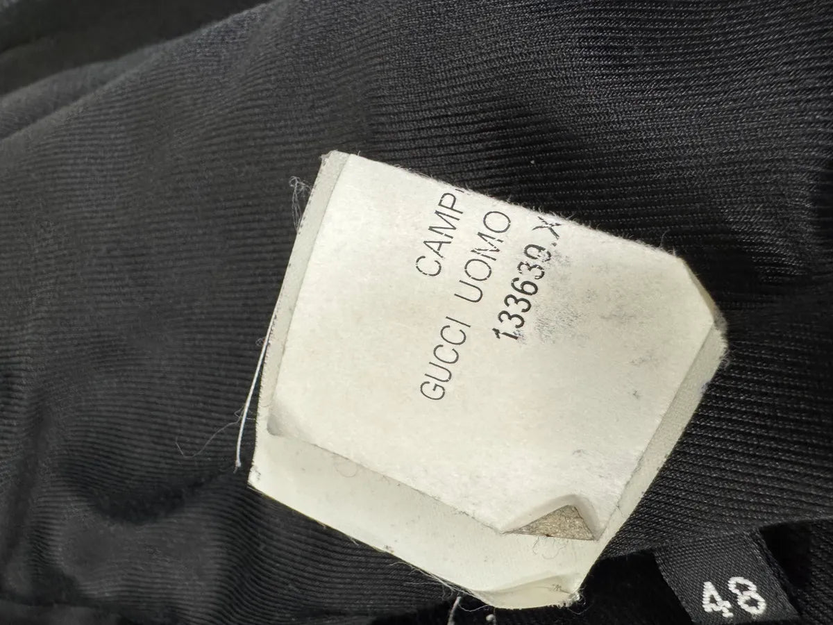 AW2004 Gucci Black Pony Hair Brown Fur Leather Jacket (S) 13