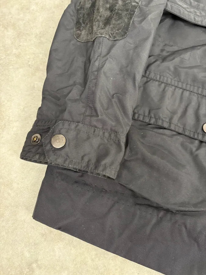 AW2004 Gucci Suede Leather Hybrid Black Parka Jacket by Tom Ford PQhZbbe 7