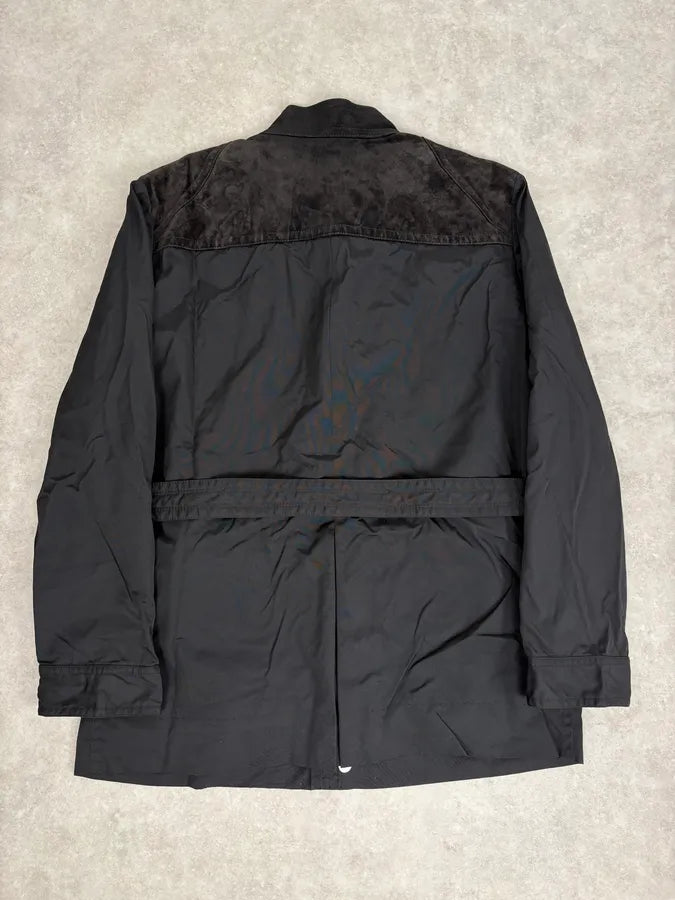AW2004 Gucci Suede Leather Hybrid Black Parka Jacket by Tom Ford PQhZbbe 5