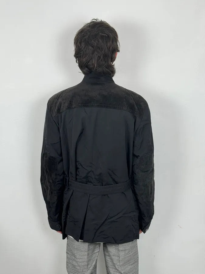 AW2004 Gucci Suede Leather Hybrid Black Parka Jacket by Tom Ford PQhZbbe 2