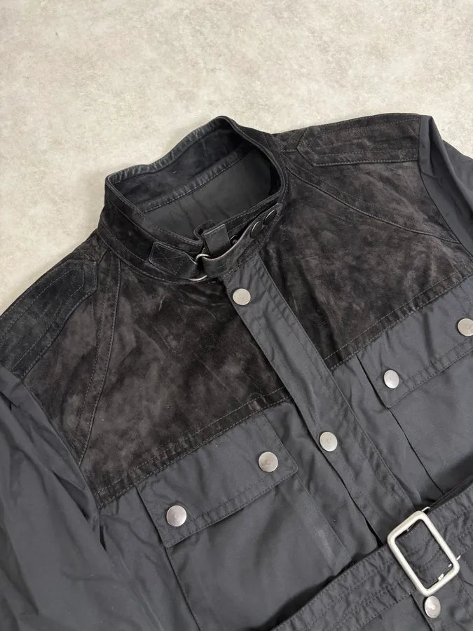 AW2004 Gucci Suede Leather Hybrid Black Parka Jacket by Tom Ford PQhZbbe 4