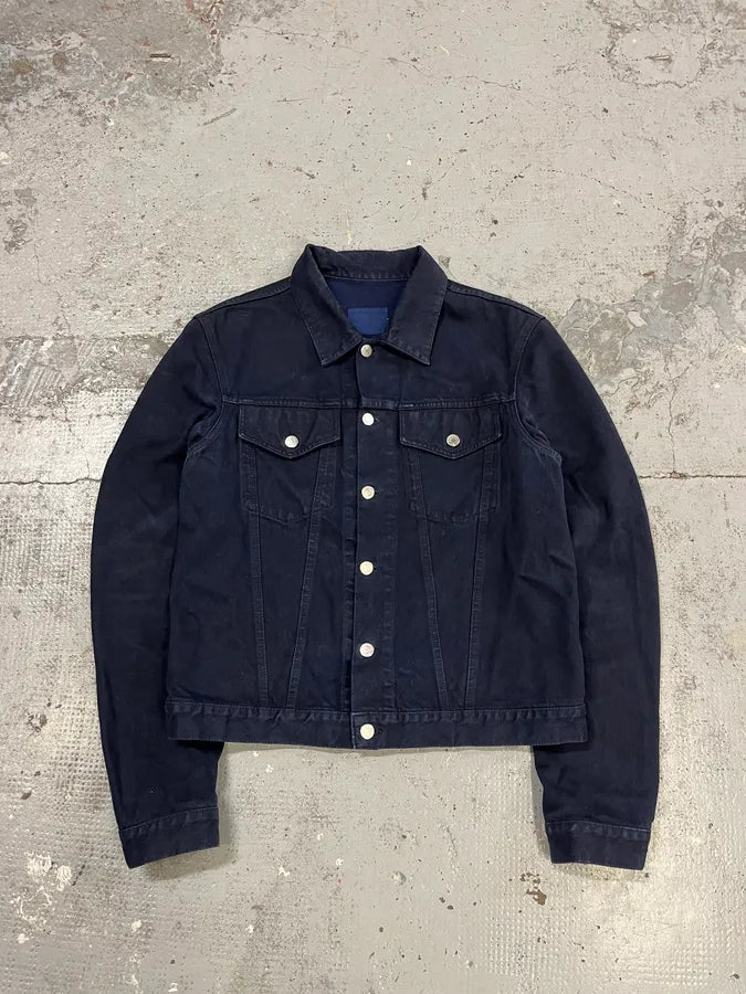 AW2004 Helmut Lang Black Light Trucker Jacket AEueoaj 0