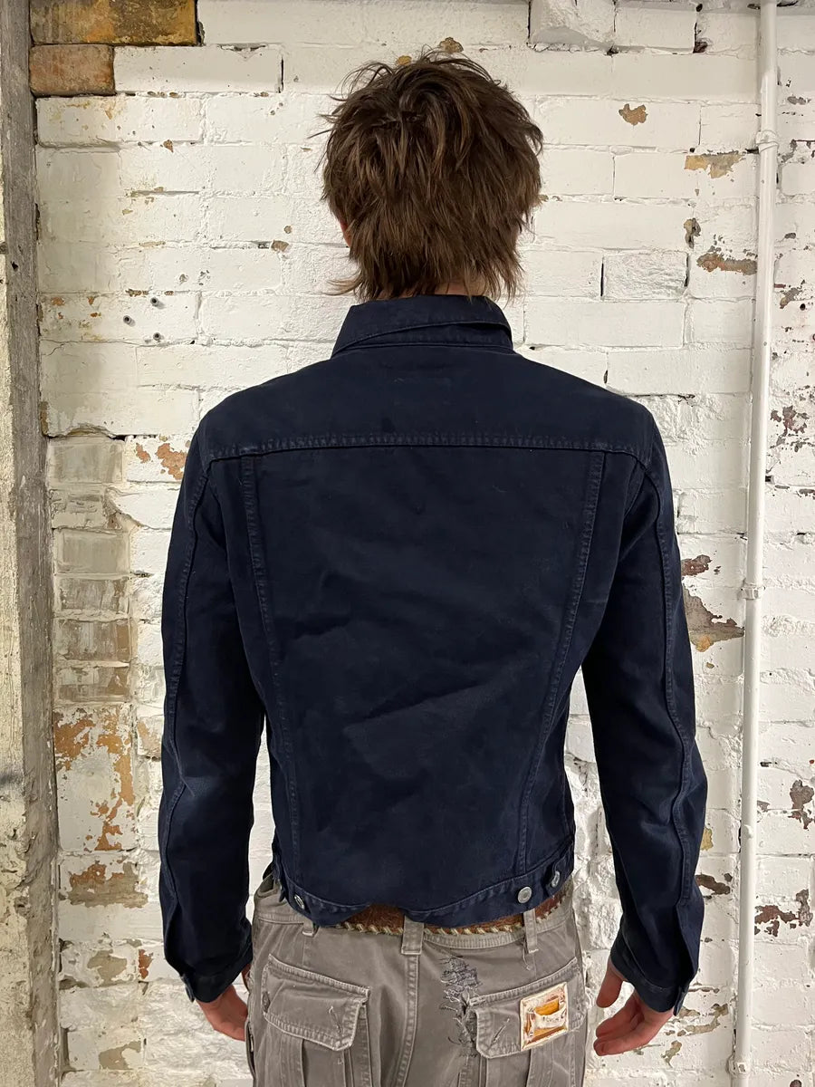 AW2004 Helmut Lang Black Light Trucker Jacket AEueoaj 2