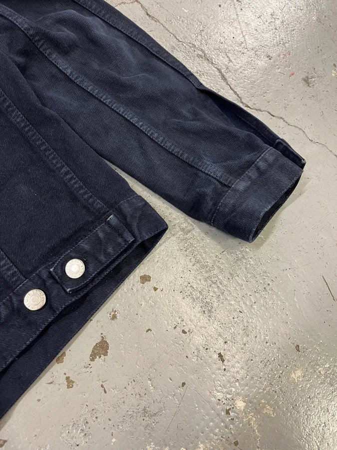 AW2004 Helmut Lang Black Light Trucker Jacket AEueoaj 8