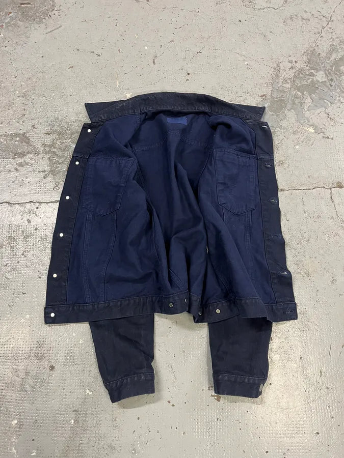 AW2004 Helmut Lang Black Light Trucker Jacket AEueoaj 9