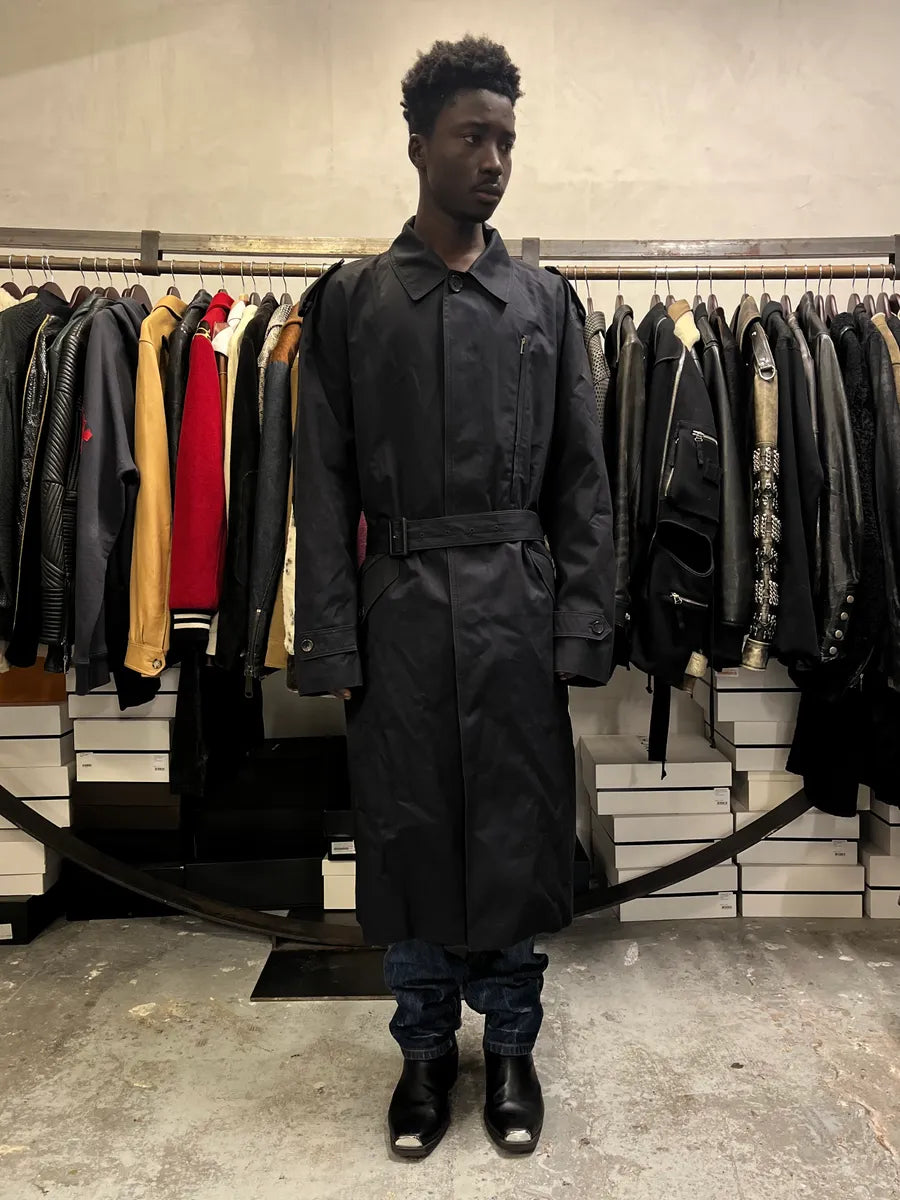 AW2004 Louis Vuitton Navy Belted Trench Jacket by Marc Jacobs TMTSUAW 1