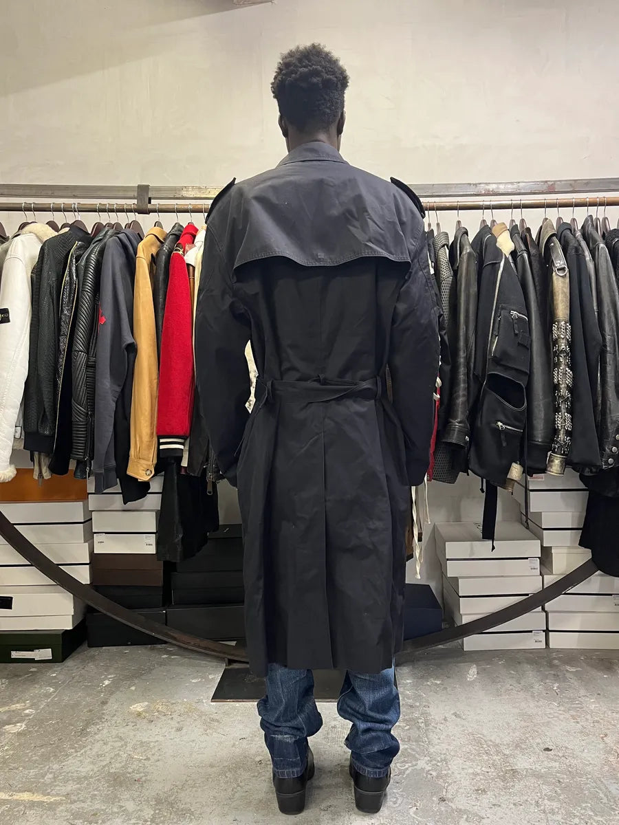 AW2004 Louis Vuitton Navy Belted Trench Jacket by Marc Jacobs TMTSUAW 2