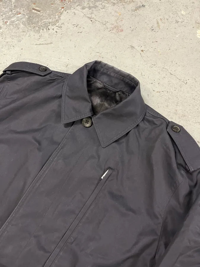 AW2004 Louis Vuitton Navy Belted Trench Jacket by Marc Jacobs TMTSUAW 4