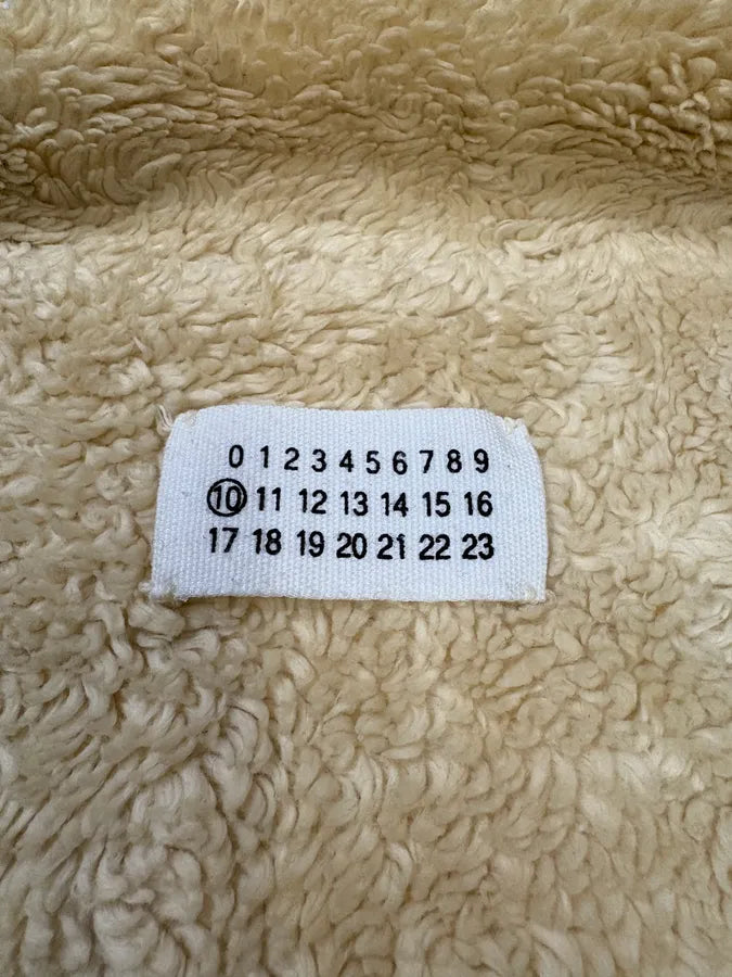 AW2004 Maison Martin Margiela Plushed Wool Brown Zip-up Sweater (L) ehBHlax 9