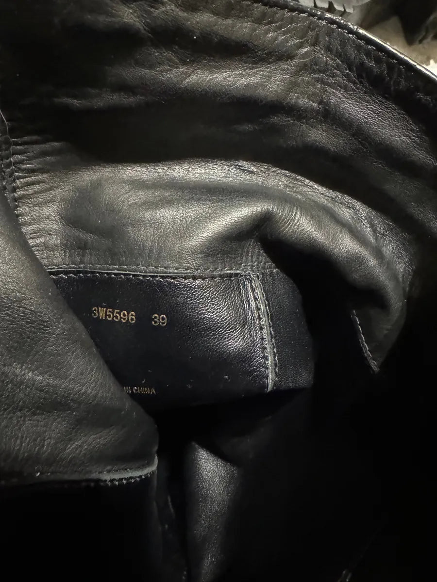 AW2004 Prada Black Crocodile Effect Leather Boots (39eu/us6.5) 3