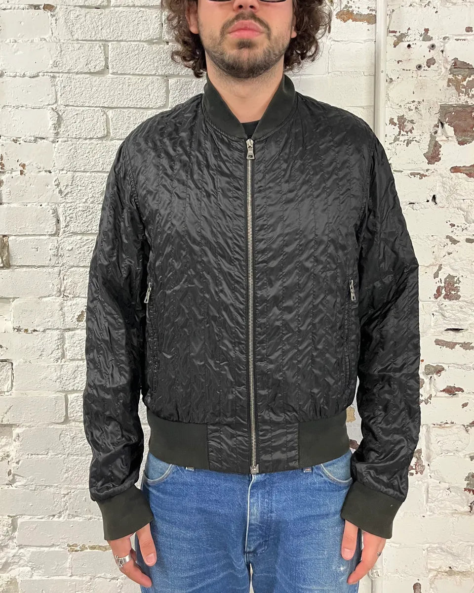 AW2004 Prada Black Nylon Bomber Jacket RLFqhIB 1