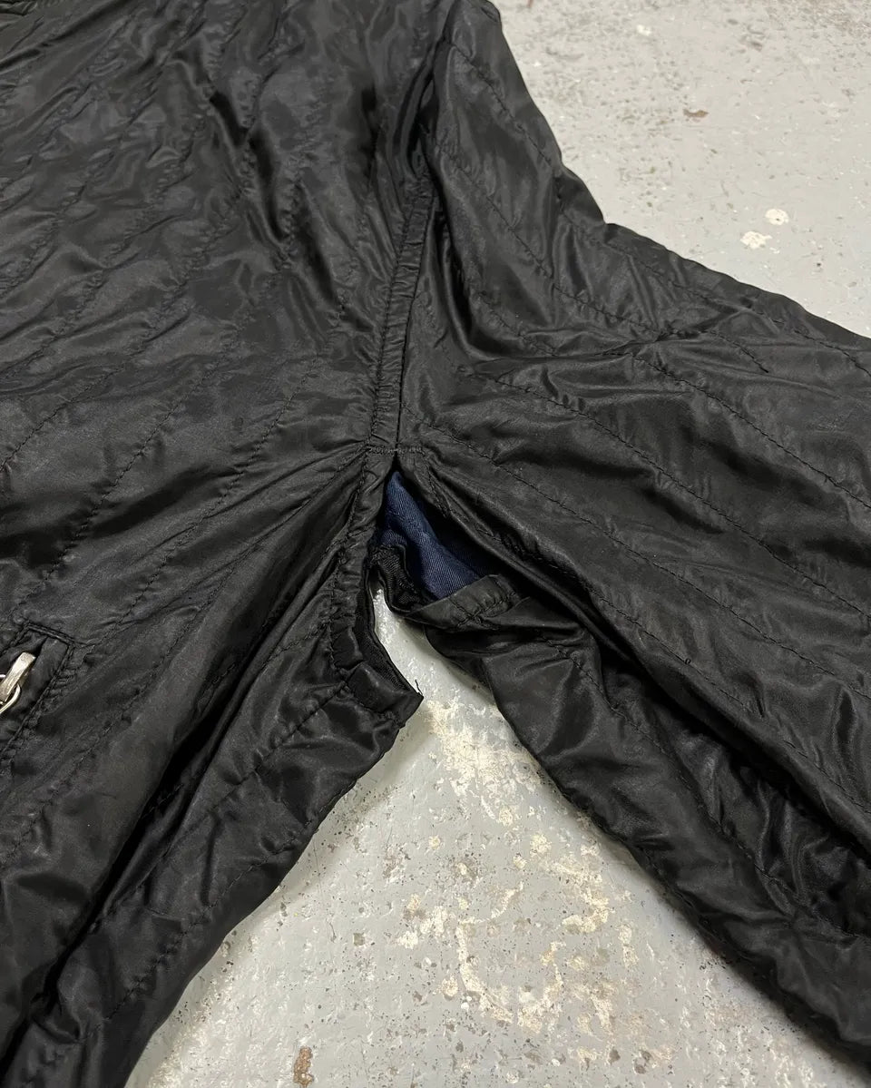 AW2004 Prada Black Nylon Bomber Jacket RLFqhIB 6