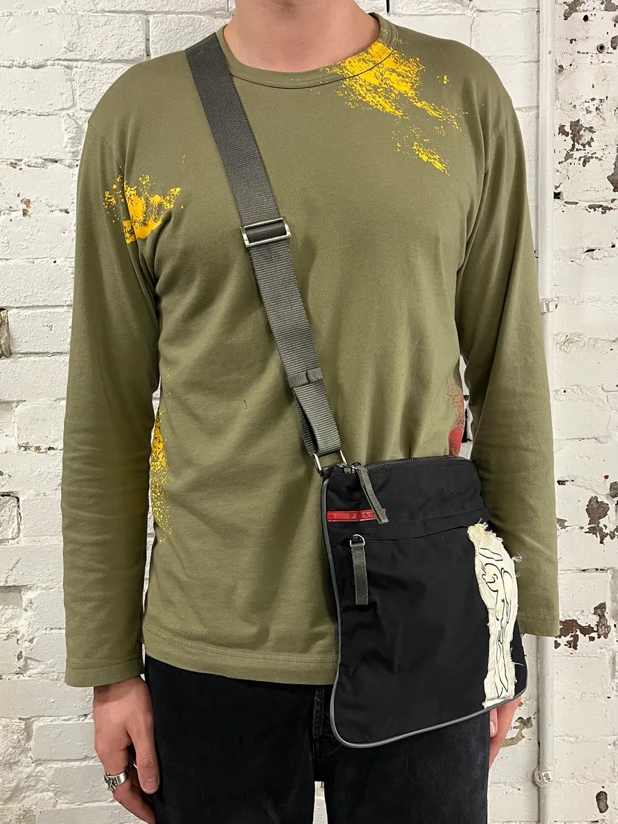 AW2004 Prada Black Nylon Contemporary Shoulder Bag HmdeQqe 2