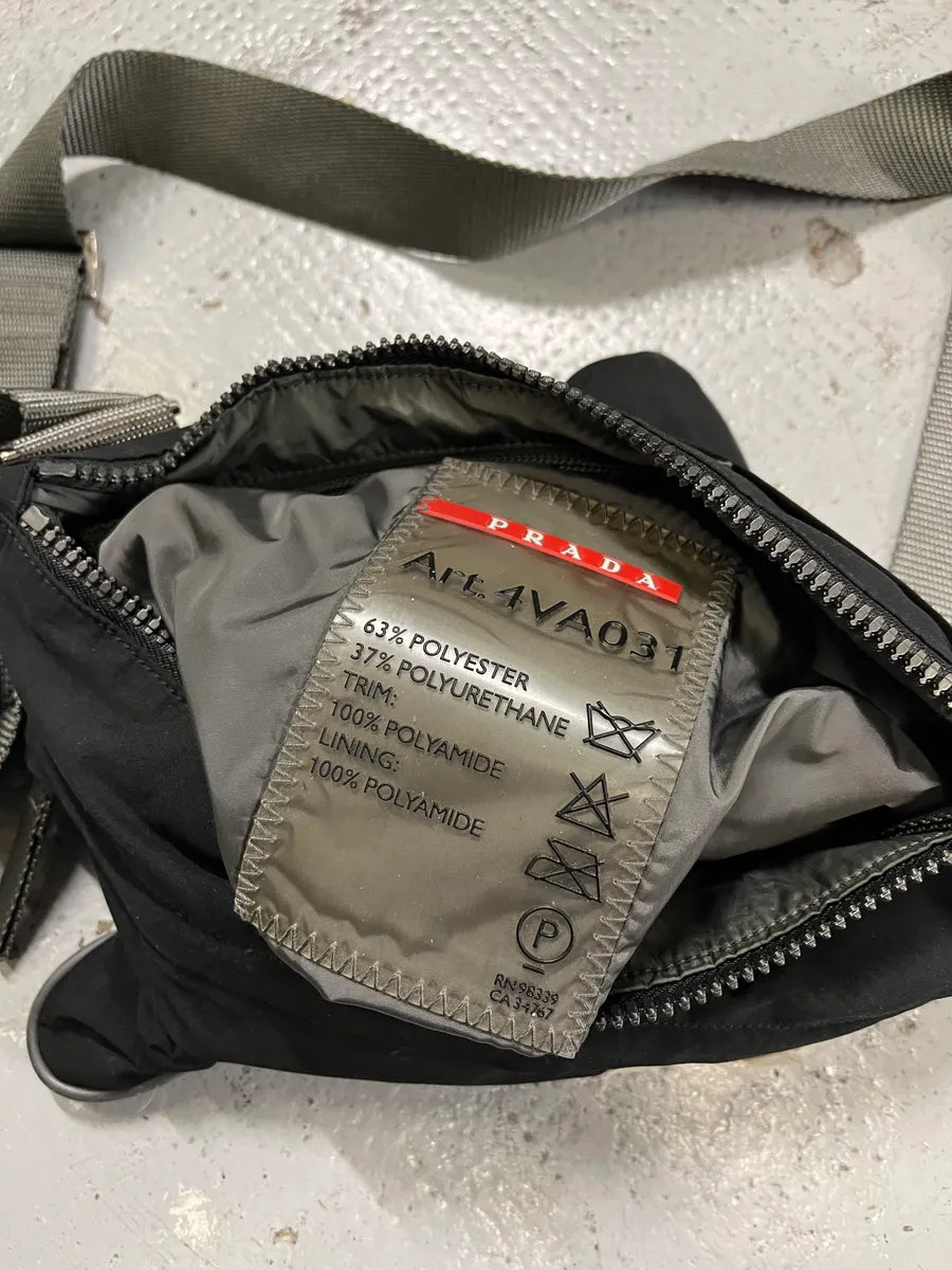 AW2004 Prada Black Nylon Contemporary Shoulder Bag HmdeQqe 8