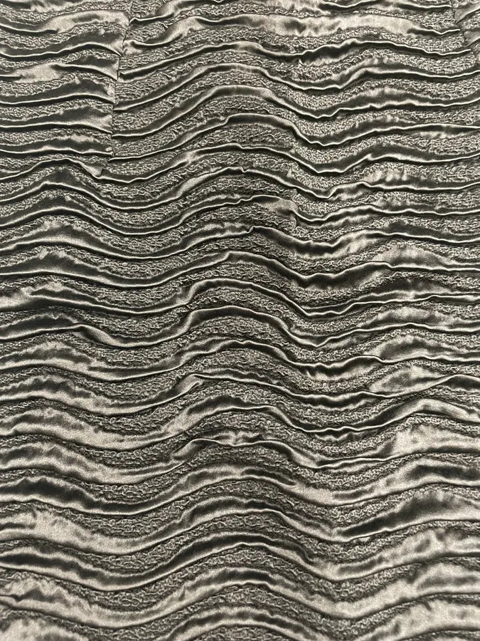 AW2004 Prada Black Plissed Quilted Skirt (S) gmoRiZq 5