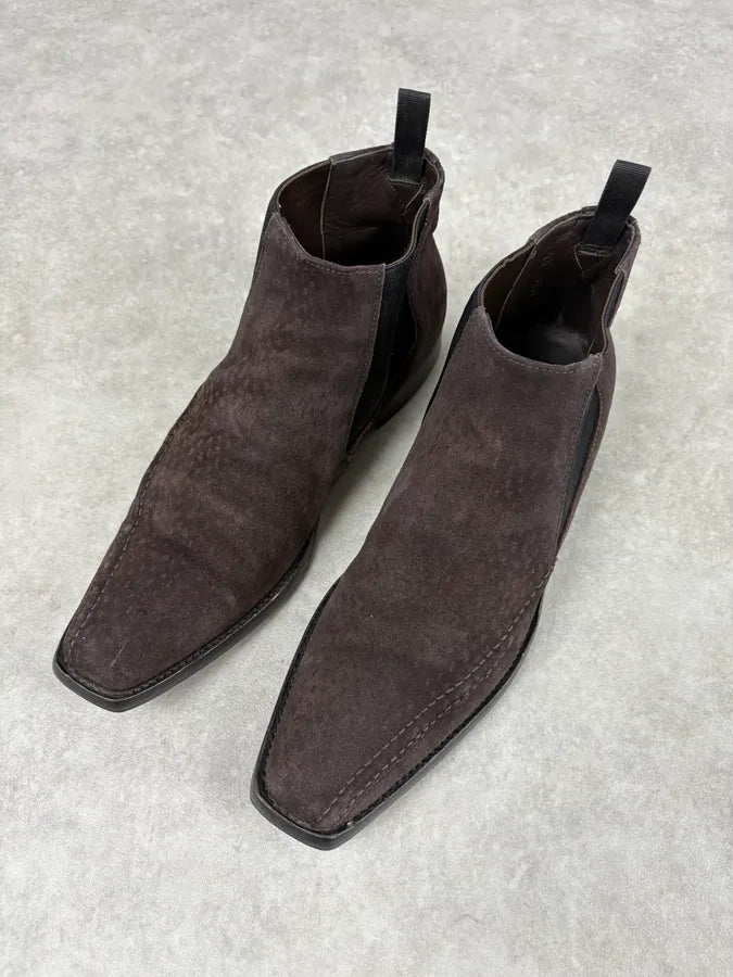 AW2004 Prada Brown Classy Leather Boots mSZIApo 2