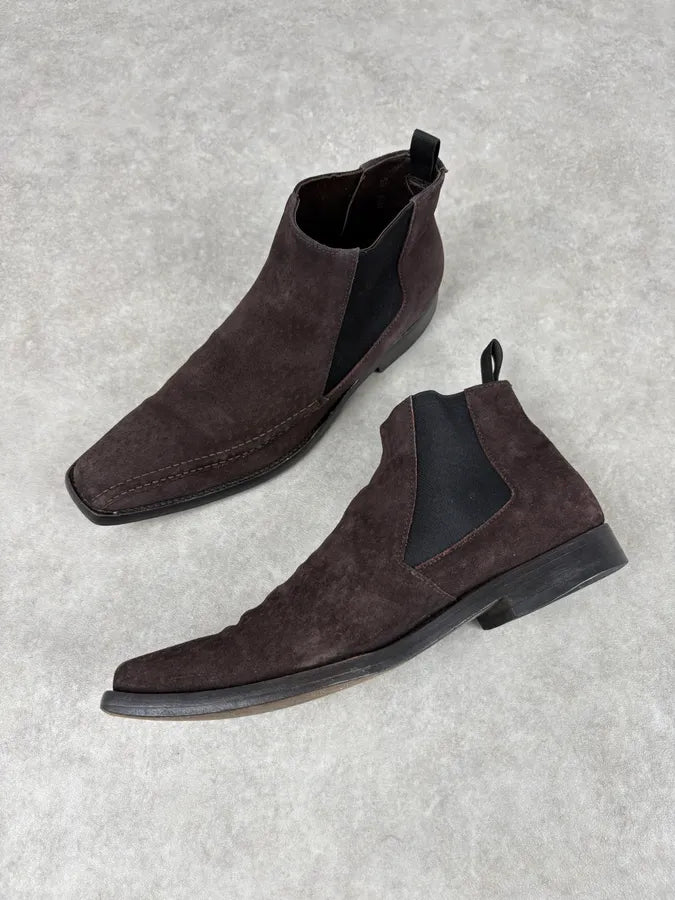 AW2004 Prada Brown Classy Leather Boots mSZIApo 5