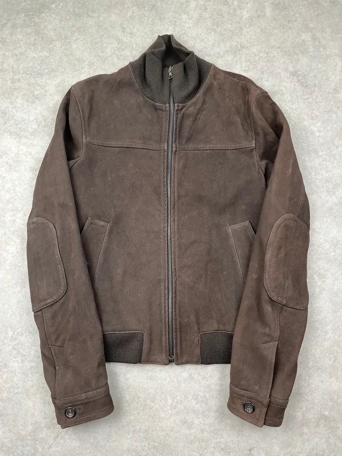 AW2004 Prada Brown Leather Premium Jacket QIyslDZ 0